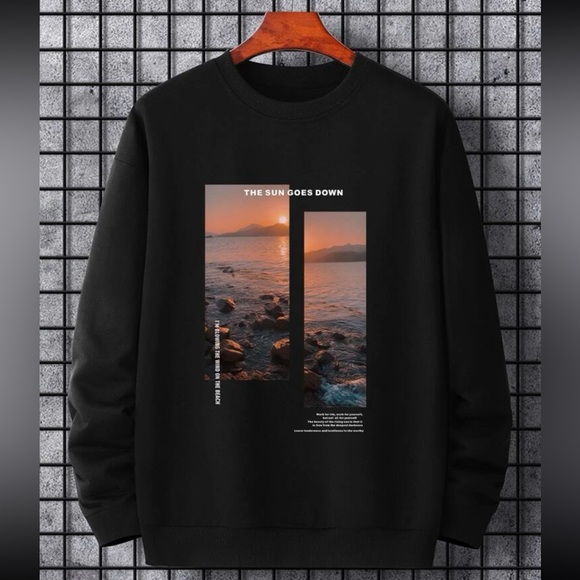 Manfinity Homme Men Slogan & Scenery Print Pullover - Picture 3 of 4